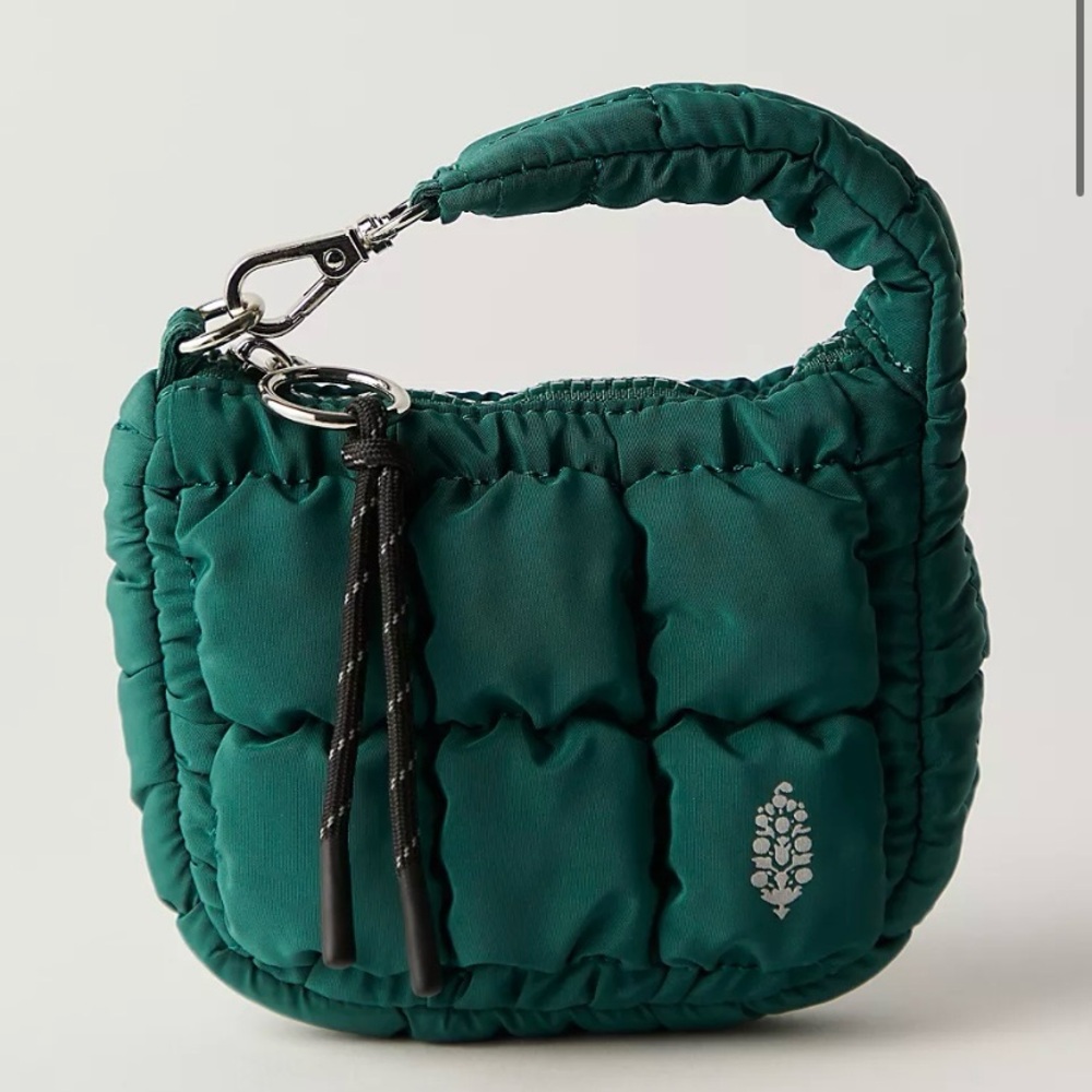 FP Movement by Free People Green Key & Card Holder Quilted